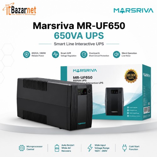 Marsriva MR-UF650 650VA UPS Smart Line Interactive UPS Image