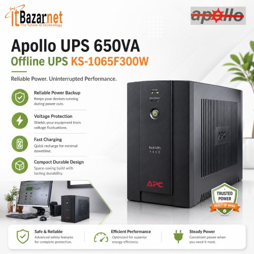 Apollo UPS KS-1065F300W 650VA Offline UPS Image