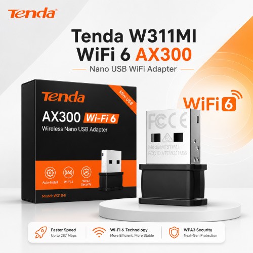 Tenda W311MI Wifi6 AX300 Nano USB Wifi Adapter