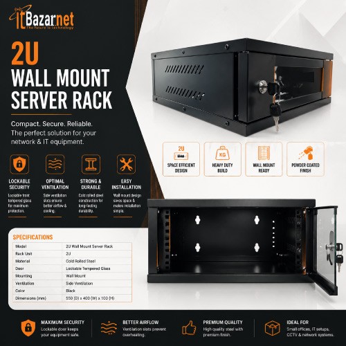 2U Wall Mount Server Rack