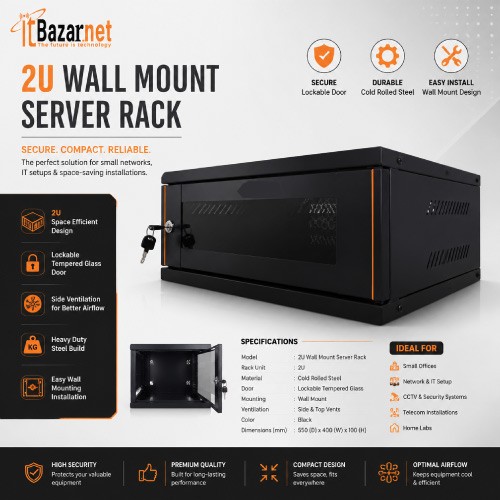 2U Wall Mount Server Rack Image