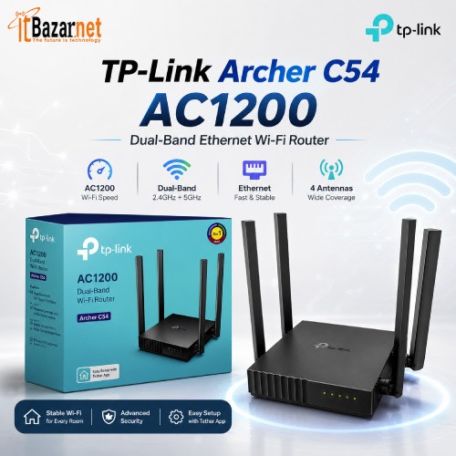 TP-Link Archer C54 AC1200 Dual-Band Ethernet Wi-Fi Router