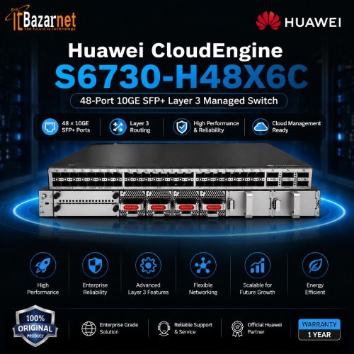 Huawei Core Switch S6730-H48X6C 48-Port 10GE SFP+ Layer 3 Managed Switch Image