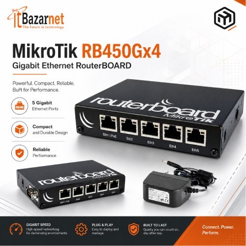 MikroTik RB450Gx4 Gigabit Ethernet RouterBOARD