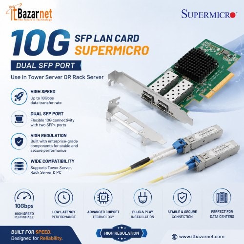 Supermicro 10G Dual Port SFP+ LAN Card Broadcom Chipset