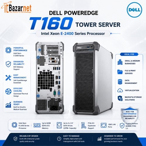 Dell Tower Server  PowerEdge T160 Intel Xeon DDR5 Business Server