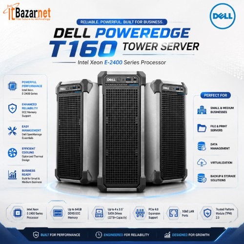 Dell Tower Server  PowerEdge T160 Intel Xeon DDR5 Business Server Image