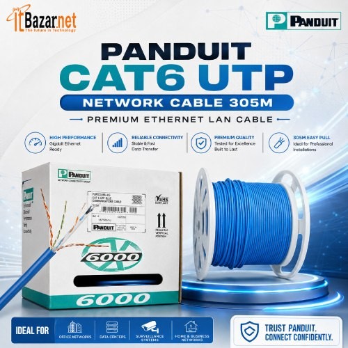 Panduit Cat6 UTP Network Cable 305M Premium Ethernet LAN Cable