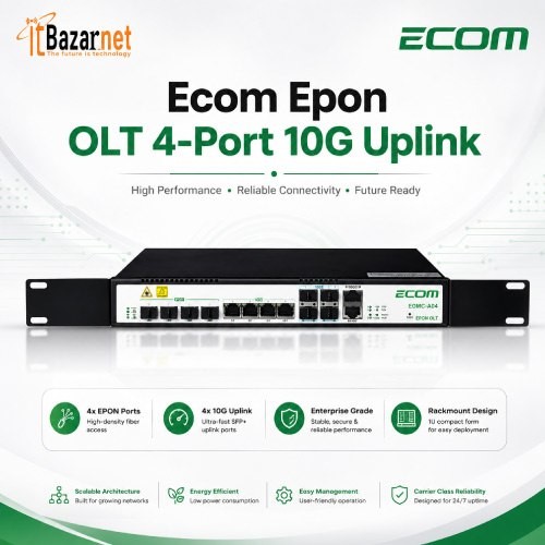 Ecom EPON OLT E04EP-4S+RM  4Port with 4×10G Uplinks Image