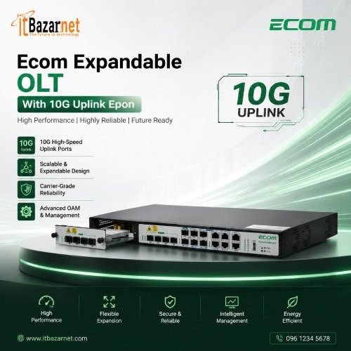ECOM Expandable EPON OLT E08EP-4S+ 4Port 10G Uplink Image