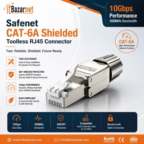 SAFENET Cat6A Shielded Toolless RJ45 Connector Image