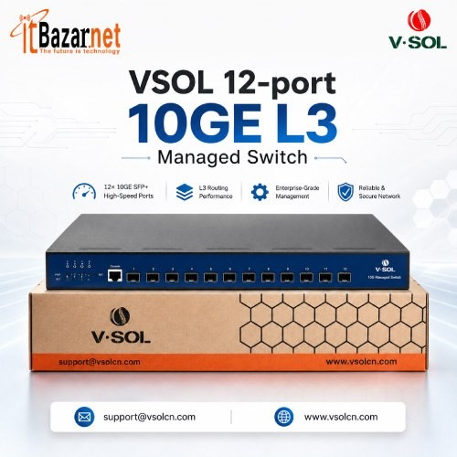VSOL V3212 12 Port 10G Managed Switch L3 Image
