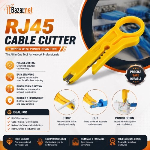 Rj45 Cable Cutter With Punch Down