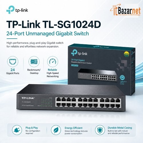 TPLink TL-SG1024D 24Port Gigabit Desktop Rackmount Switch