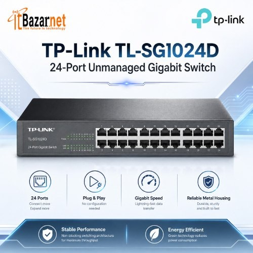 TPLink TL-SG1024D 24Port Gigabit Desktop Rackmount Switch Image