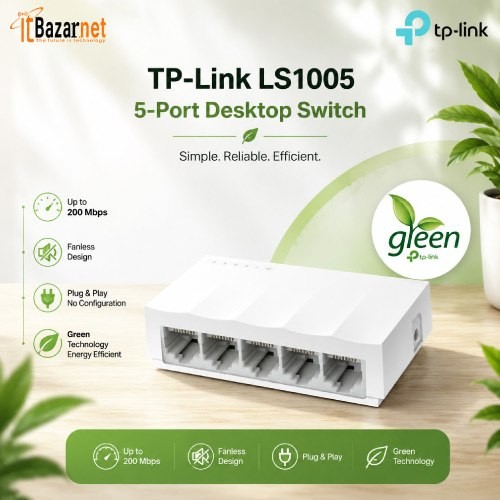 TPLink LS1005 5-Port 10100Mbps Switch Image