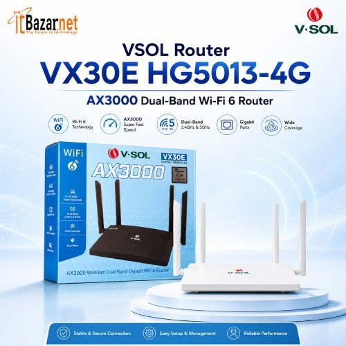 VSOL Router VX30E HG5013-4G AX3000 Dual-Band Wi-Fi 6