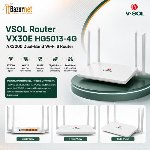 VSOL Router VX30E HG5013-4G AX3000 Dual-Band Wi-Fi 6 Image