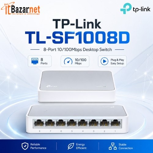 TPLink TL-SF1008D 8Port 10/100Mbps Desktop Switch Image