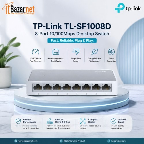 TPLink TL-SF1008D 8Port 10/100Mbps Desktop Switch Image