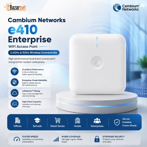 Cambium cnPilot e410 WiFi 5 Dual Band 2×2 MU-MIMO Indoor AP Image