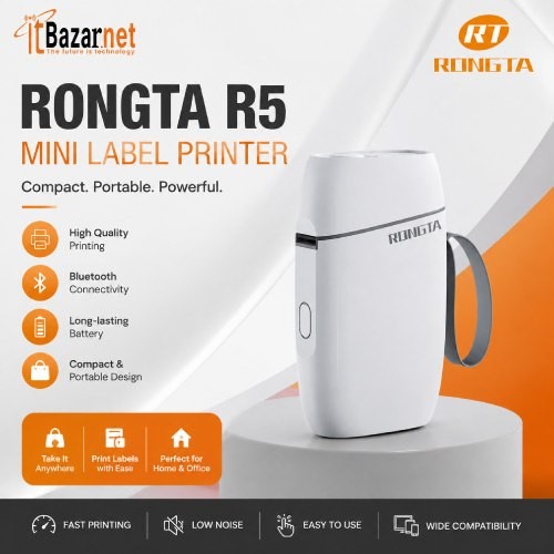 Rongta R5 Mini Label Printer Bluetooth Portable Thermal Sticker Printer Image