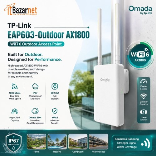 TPLink EAP603 Outdoor AX1800 WiFi6 Outdoor Access Point Image
