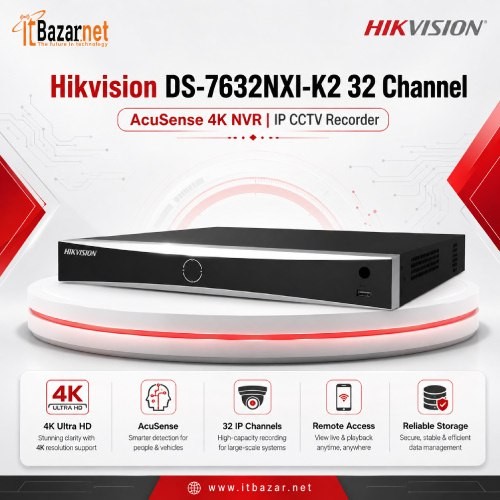 Hikvision 32Channel 4K NVR NVRDS-7632NXI-K2 32 IP CCTV Recorder Image