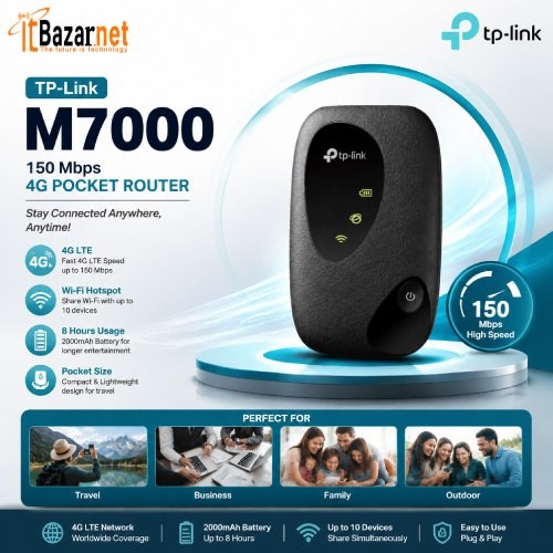 TPLink M7000 4G LTE Mobile WiFi Pocket Router Image