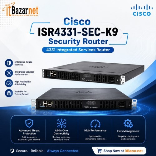 Cisco Security Router ISR4331-SEC-K9 3Port Gigabit ISR 4331 Image