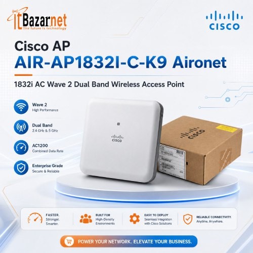Cisco Ap AIR-AP1832I-C-K9 Aironet 1832i AC Wave 2 Dual BandWireless Access Point