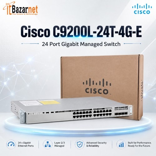 Cisco C9200L-24T-4G-E 24 Port Gigabit Managed Switch 4 Port 1G SFP