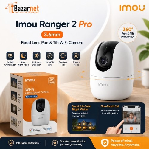 imou Ranger2 Pro 3.6mm Fixed Lens Pan & Tilt WiFi Camera