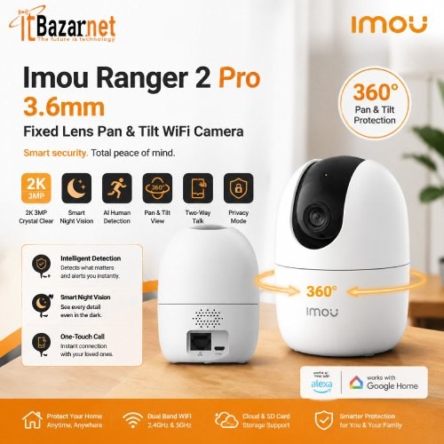 imou Ranger2 Pro 3.6mm Fixed Lens Pan & Tilt WiFi Camera Image