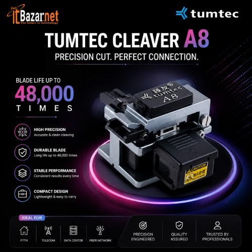 Tumtec A8 Fiber Optic Cleaver Precision Fiber Cutting Tool Image