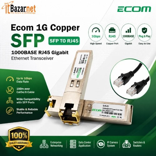 Ecom 1G Copper SFP 1000BASE SFP TO Rj45 Image