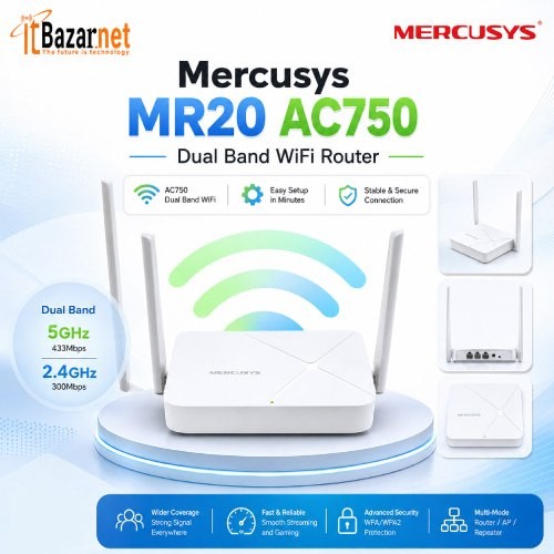 Mercusys MR20 AC750 Dual Band WiFi Router Image