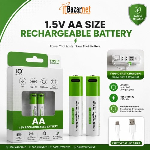 Pencil Battarie 1.5V AA Rechargeable Type-C Image