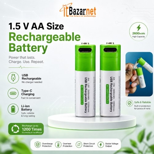 Pencil Battarie 1.5V AA Rechargeable Type-C Image
