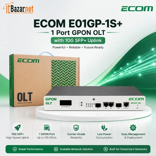 ECOM GPON OLT E01GP-1S+ 1 Port with 10G SFP+ Uplink
