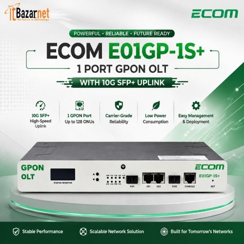 ECOM GPON OLT E01GP-1S+ 1 Port with 10G SFP+ Uplink Image