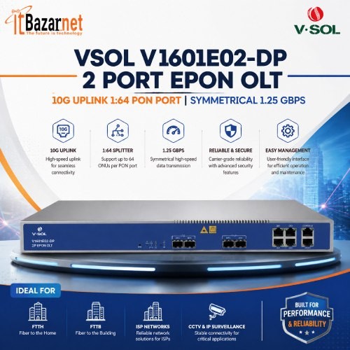 VSOL EPON OLT V1601E02-DP 2 Port 10G Uplink Image