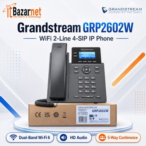 Grandstream GRP2602W WiFi IP Phone 2Line 4-SIP