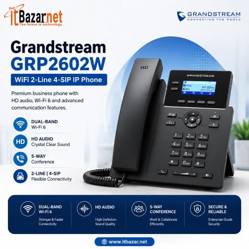Grandstream GRP2602W WiFi IP Phone 2Line 4-SIP Image