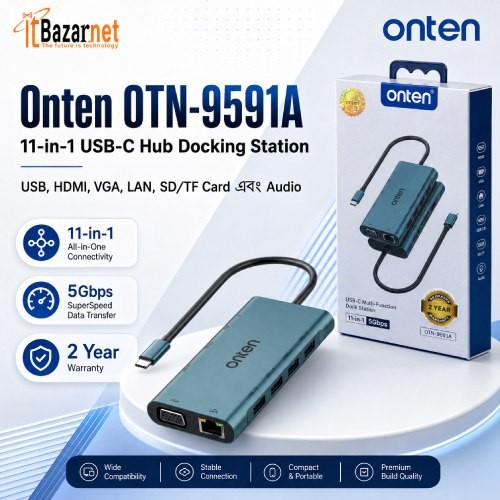Onten OTN-9591A 11-in-1 USB-C Docking Station