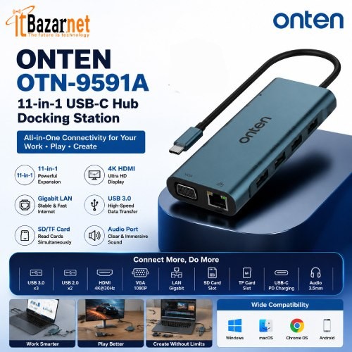 Onten OTN-9591A 11-in-1 USB-C Docking Station Image