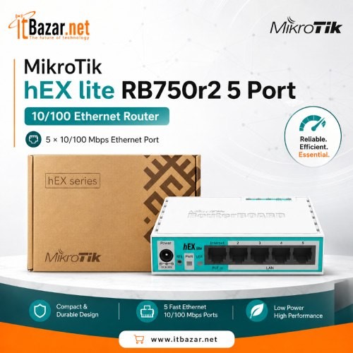 MikroTik RB750Gr2 hEX 5 Port Gigabit Router