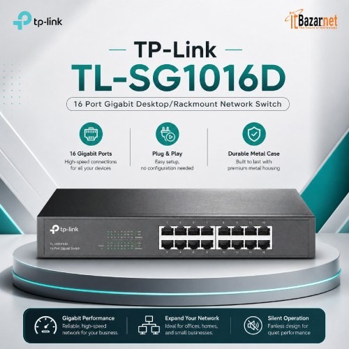 TPLink TLSG1016D 16Port Gigabit Unmanaged Switch Image