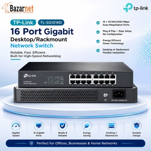 TPLink TLSG1016D 16Port Gigabit Unmanaged Switch Image