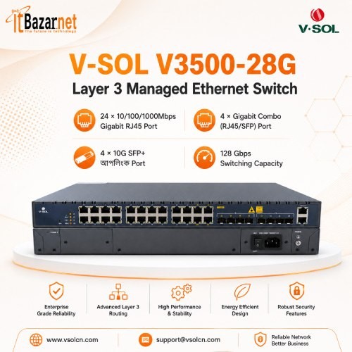 VSOL V3500-28G 28Port Gigabit L3 Managed Switch Image